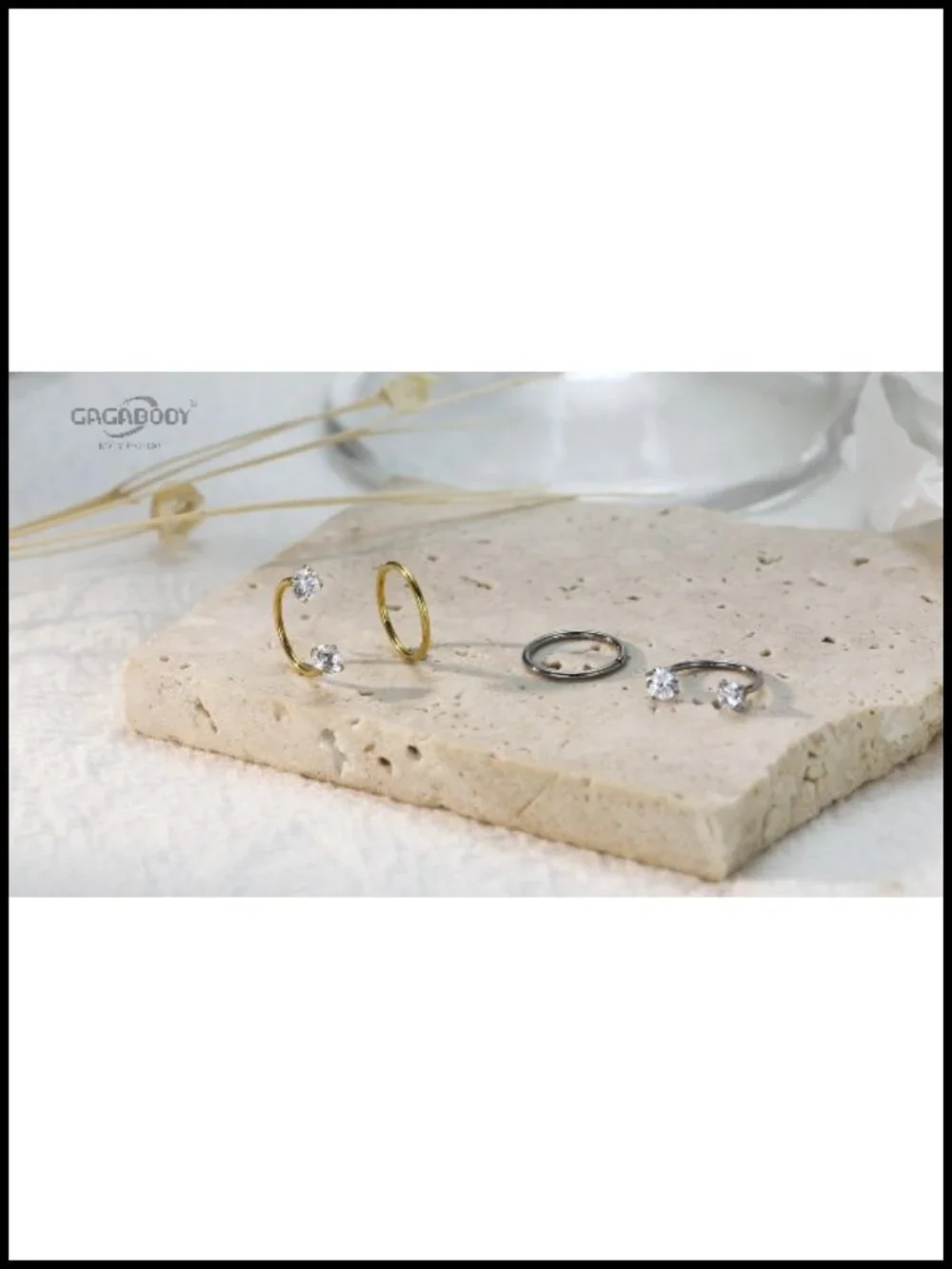 20G Titanium Nose Ring Hoops Seamless Septum Jewelry Horseshoe